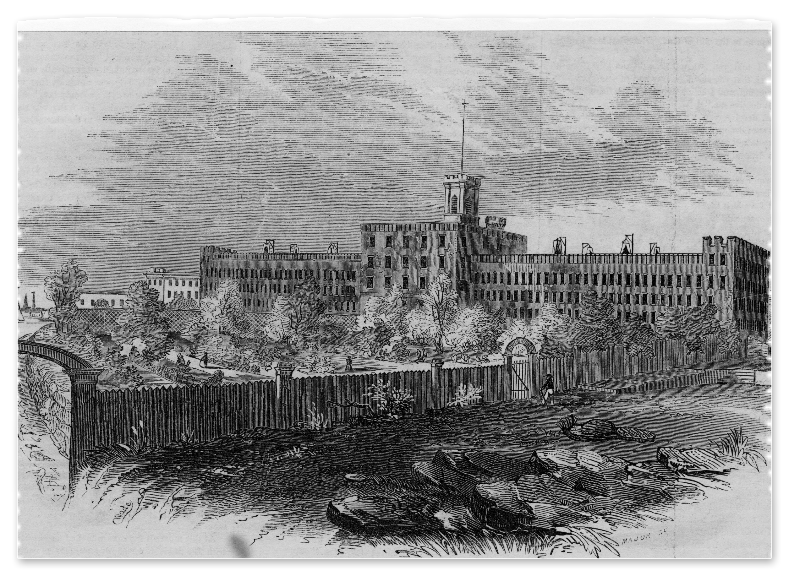 View of the Penitentiary, at Blackwell's Island, New York Harbor