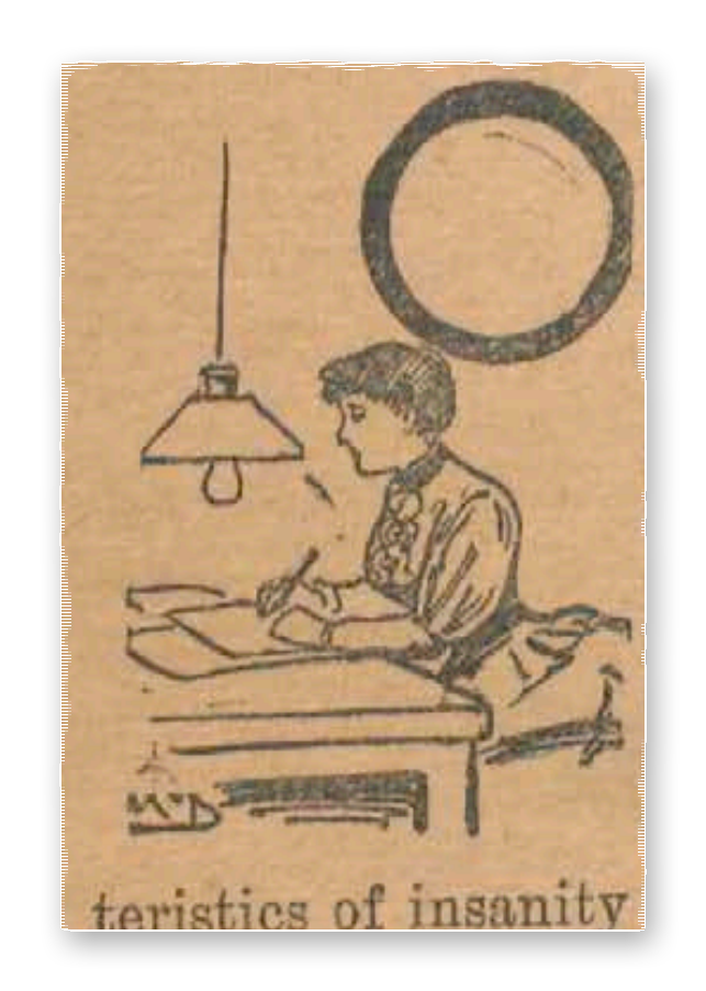Nellie Bly Writing at Her Desk