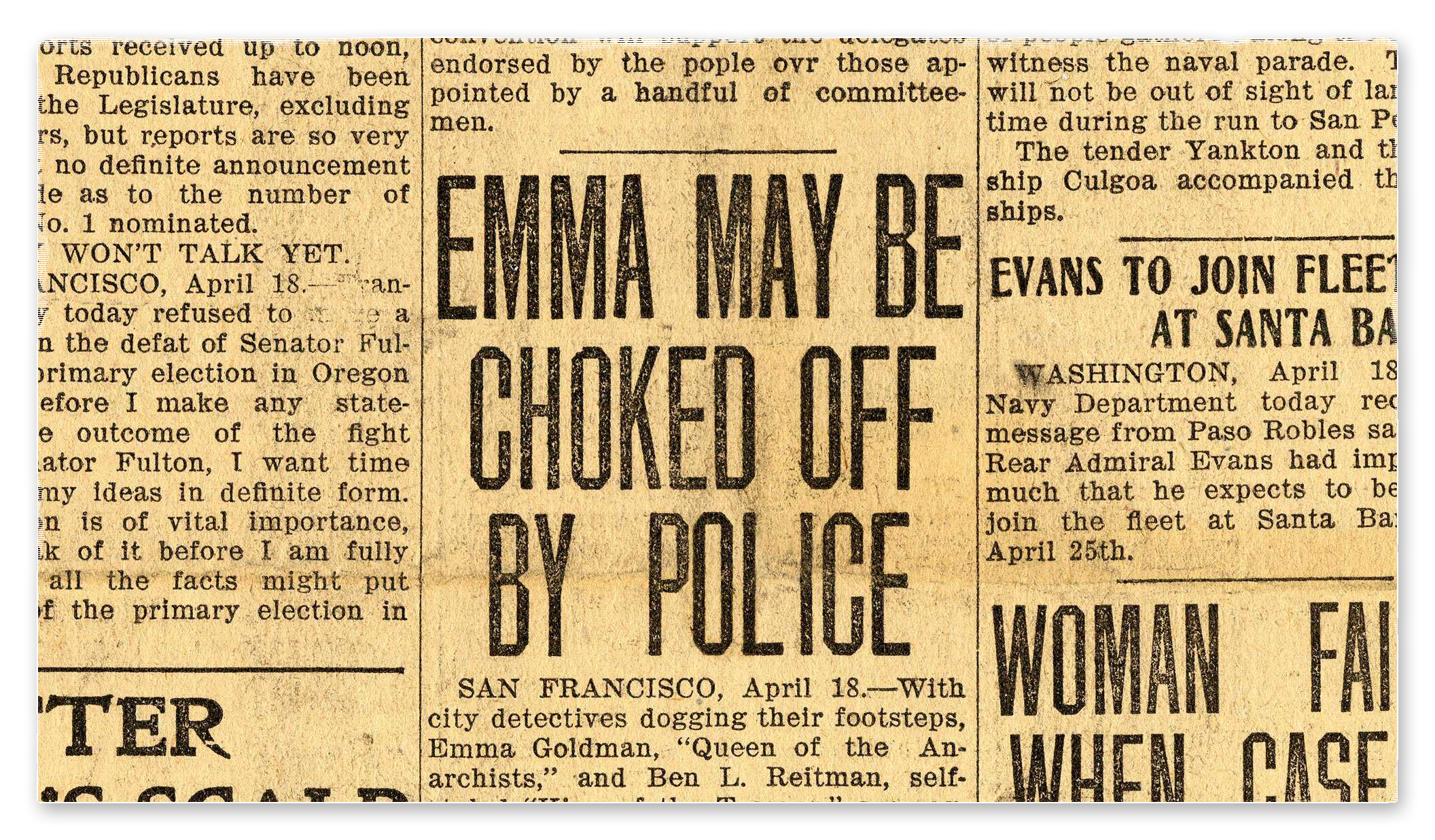 Emma May Be Choked Off by Police